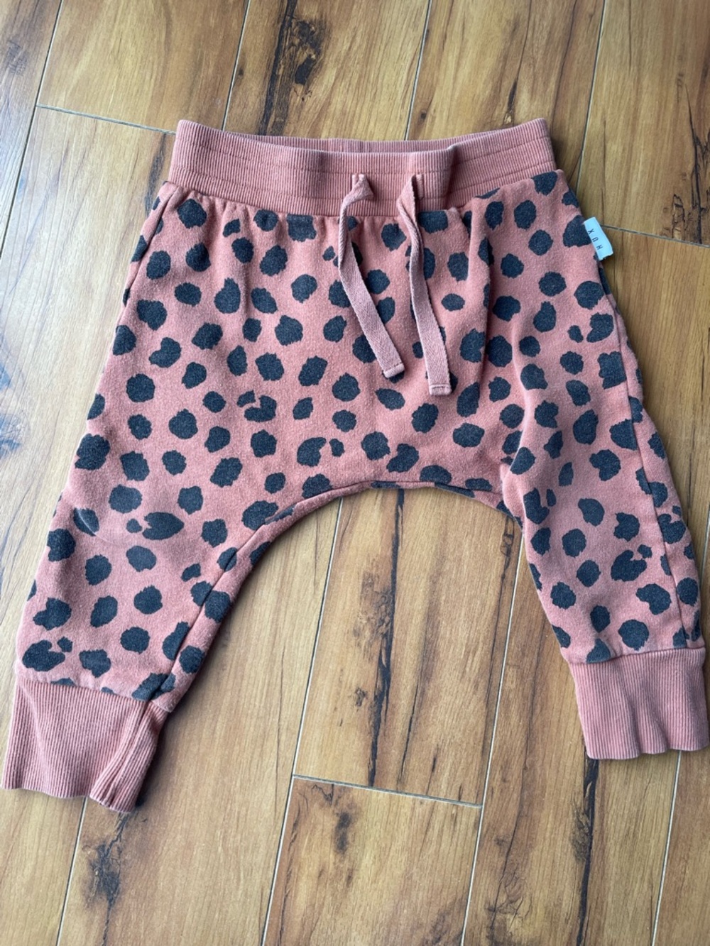 Huxbaby Rust Leopard Print Joggers with Black Spots